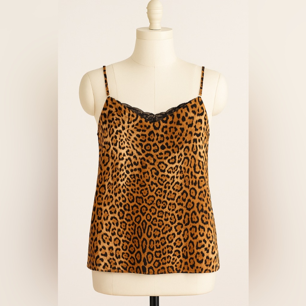 Zara TRF Leopard Print With Lace Camisole